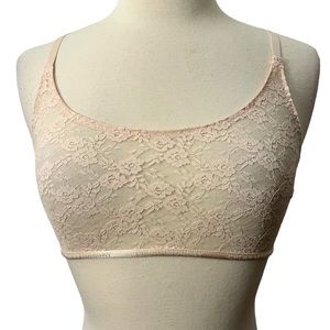Cheap Monday Light Pink Lace Racerback Bra in Medium‎